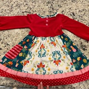 Matilda Jane size 4 Happy Holly Daze Dress! Work once!